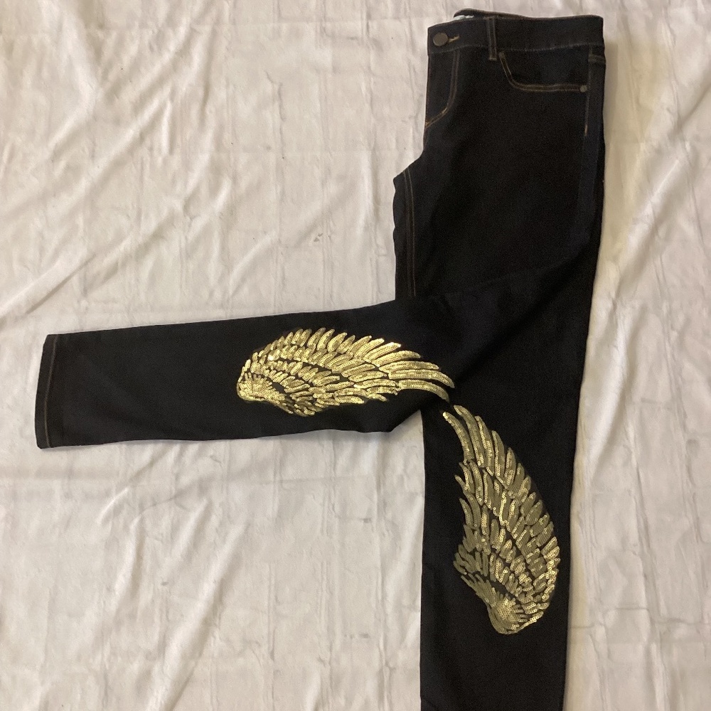 EAGLE WING IDIGO SKINNY JEANS  ( Size:13) (Color :  Dark Blue)  NWOT